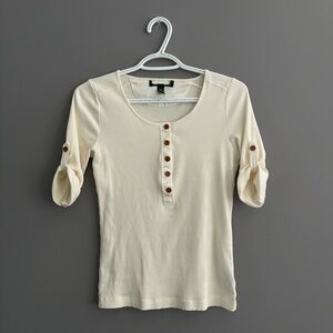 Ralph Lauren Petite XS White Cotton Top